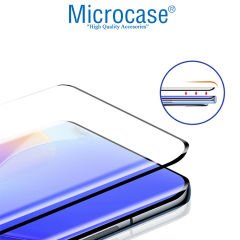 Microcase Samsung Galaxy S23 Ultra için 3D Curved Tam Kaplayan Kavisli Tempered Cam Ekran Koruyucu - AL3282