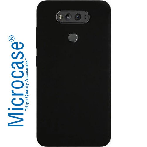 LG V20 Slim Sert Rubber Kılıf + Tempered Glass Cam Koruma
