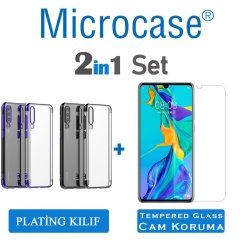 Microcase Huawei P30 Plating Silikon Kılıf + CAM (SEÇ)