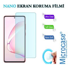 Microcase Samsung Galaxy A81 İnce 0.2 mm Soft Silikon Kılıf - Şeffaf + Nano Esnek Ekran Koruma Filmi