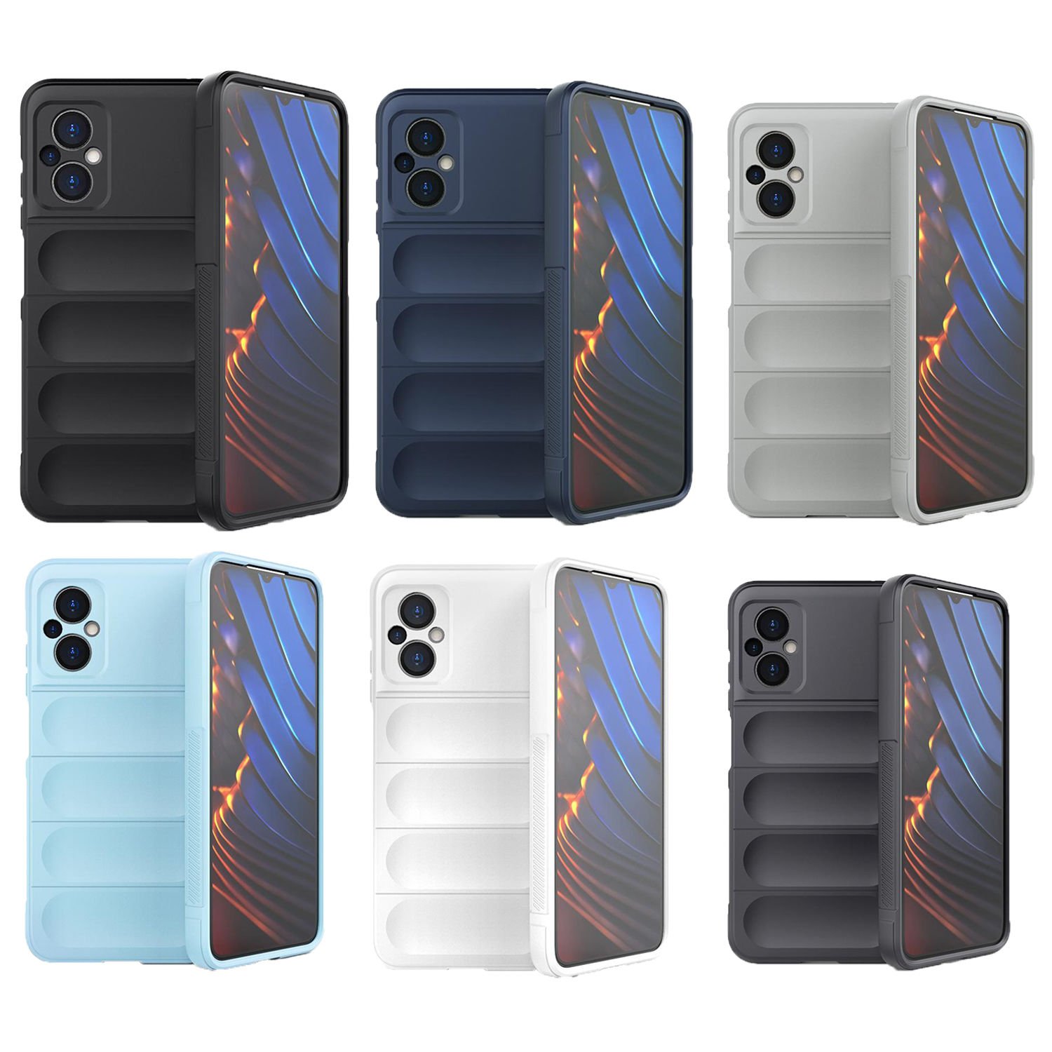 Microcase Xiaomi Poco M5 Miami Serisi Darbeye Dayanıklı Silikon Kılıf - AL3420