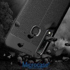 Microcase Samsung Galaxy A9 2018 Leather Tpu Silikon Kılıf + CAM