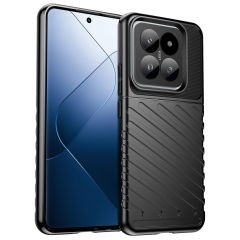 Microcase Xiaomi 14 Global Thunder Serisi Darbeye Dayanıklı Silikon Kılıf - Siyah AL3421