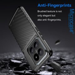 Microcase Xiaomi 14 Global Thunder Serisi Darbeye Dayanıklı Silikon Kılıf - Siyah AL3421
