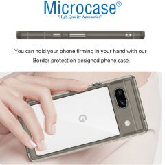 Microcase Google Pixel 7a Shield Serisi Darbeye Dayanıklı Köşe Korumalı Yarı Esnek Plastik TPU Kılıf - AL8100