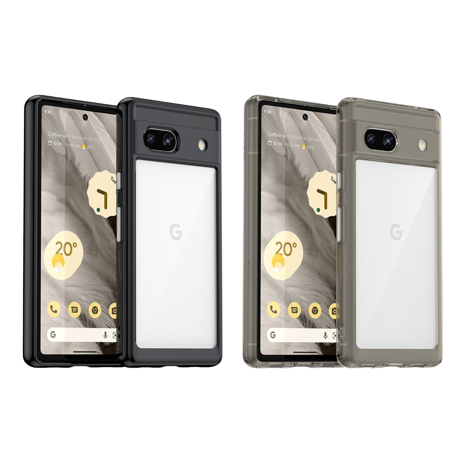 Microcase Google Pixel 7a Shield Serisi Darbeye Dayanıklı Köşe Korumalı Yarı Esnek Plastik TPU Kılıf - AL8100