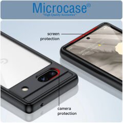 Microcase Google Pixel 7a Shield Serisi Darbeye Dayanıklı Köşe Korumalı Yarı Esnek Plastik TPU Kılıf - AL8100