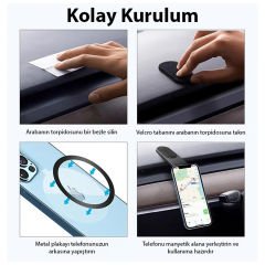 Microcase Manyetik Araç İçi Bükülebilir Tasarım Telefon Tutucu AL4427