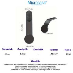 Microcase Manyetik Araç İçi Bükülebilir Tasarım Telefon Tutucu AL4427