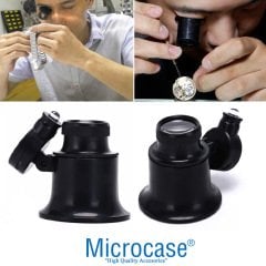 Microcase Saatçi Tamirci Göz Büyüteci 20X Işıklı Siyah - AL2450