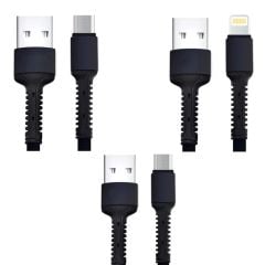 Microcase 6A Hızlı Şarj Kablo 100CM Micro-Type c Uyumlu - Lightning AL4032