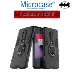 Microcase Oneplus 8 Pro Batman Serisi Yüzük Standlı Armor Kılıf - Siyah