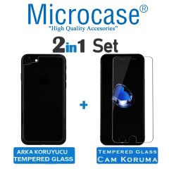 Microcase iPhone 8 Ön Arka Set Tempered Glass Cam Ekran Koruma
