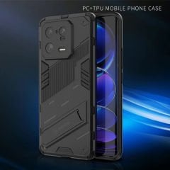 Microcase Xiaomi 13 Pro (Global) Matrix Serisi Armor Standlı Perfect Koruma Kılıf -Siyah AL3416