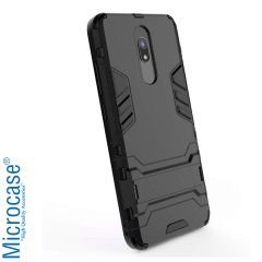 Microcase Xiaomi Redmi 8A Alfa Serisi Armor Standlı Perfect Koruma Kılıf - Siyah