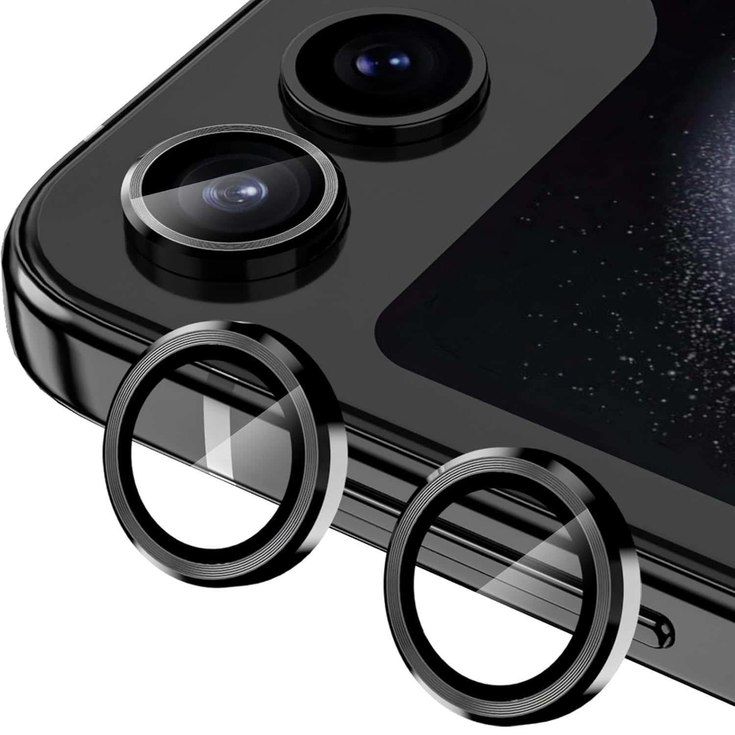 Microcase Samsung Galaxy Z Flip 6 Kamera Camı Lens Koruyucu Halka Set - AL8114