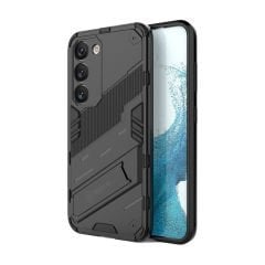Microcase Samsung Galaxy S23 Plus Matrix Serisi Armor Standlı Perfect Koruma Kılıf -Siyah AL3416