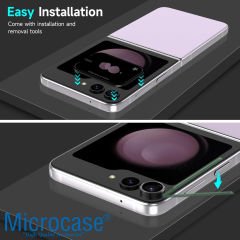 Microcase Samsung Galaxy Z Flip 6 Kamera Camı Lens Koruyucu Halka Set - AL8114