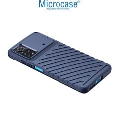 Microcase Xiaomi Poco X4 Pro 5G Thunder Serisi Darbeye Dayanıklı Silikon Kılıf - Mavi