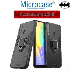 Microcase Huawei Y6P / Honor 9S Batman Serisi Yüzük Standlı Armor Kılıf - Siyah