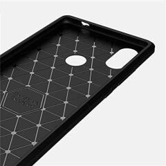 Microcase Xiaomi Mi 8 SE Brushed Carbon Fiber Silikon Kılıf - Siyah AL3332