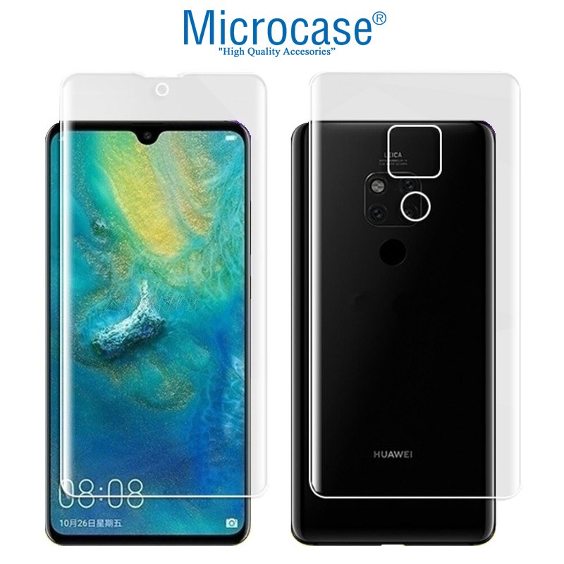 Microcase Huawei Mate 20 X Full Ön Arka Kaplama Soft Koruma Filmi