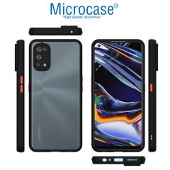 Microcase Realme 7 Pro London Serisi Sert Kılıf - Buzlu Siyah