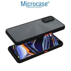 Microcase Realme 7 Pro London Serisi Sert Kılıf - Buzlu Siyah