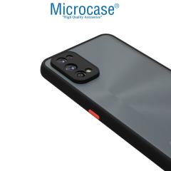 Microcase Realme 7 Pro London Serisi Sert Kılıf - Buzlu Siyah