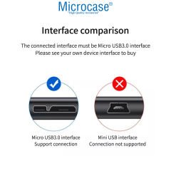 Microcase Type C için USB 3.0 Harici HDD Harddisk Bağlantı Kablosu AL4422