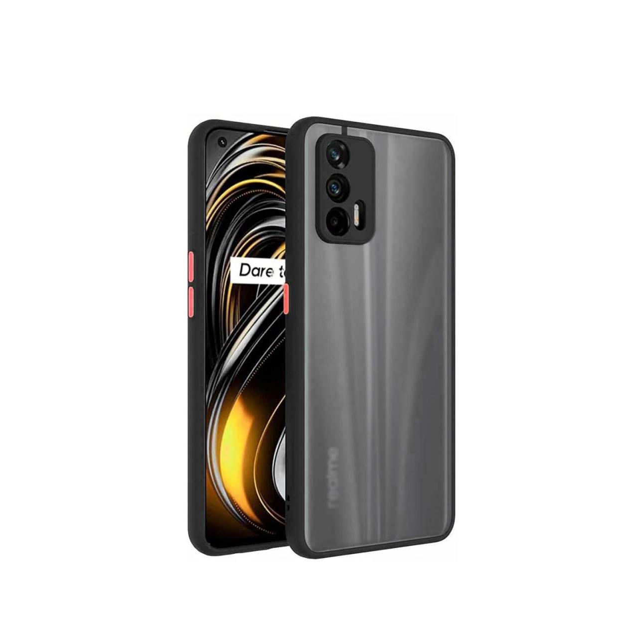 Microcase Realme GT 5G London Serisi Sert Kılıf - Buzlu Siyah