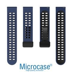 Microcase Haylou Solar LS05 - LS04 - LS12 - LS10 için Mıknatıslı Delikli Silikon Kordon Kayış - KY85