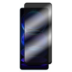 Microcase Xiaomi Redmi Note 12 Pro Global için Privacy Gizlilik Filtreli Tam Kaplayan Cam Koruma - AL3125