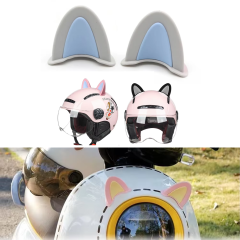 Microcase Motosiklet Kask Eşyalar İçin Sevimli DIY Yapışkanlı Karakter ve Parçalar Kedi Kulağı Seti - AL5258