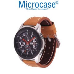 Microcase Universal 22 mm Akıllı Saatler için Tokalı Suni Süet Deri Görünümünde Kordon Kayış - KY86