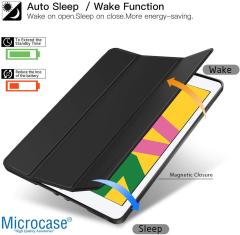 Microcase iPad 9.Nesil 10.2 inch Delüx Leather Standlı Kılıf - Siyah