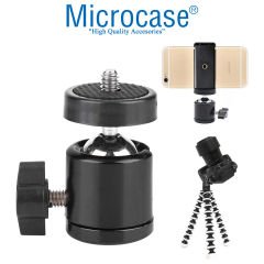 Microcase 360 Derece Ayarlanabilir Metal  3/8 Tripod Monopod Işık Standı Başlığı AL4622