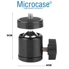 Microcase 360 Derece Ayarlanabilir Metal  3/8 Tripod Monopod Işık Standı Başlığı AL4622