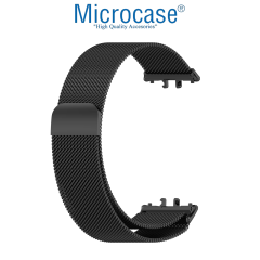Microcase Samsung Galaxy Fit 3 Uyumlu Paslanmaz Çelik Manyetik Metal Kordon Kayış-KY6544