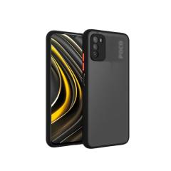Microcase Xiaomi Poco M3 London Serisi Sert Kılıf - Buzlu Siyah