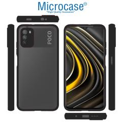 Microcase Xiaomi Poco M3 London Serisi Sert Kılıf - Buzlu Siyah