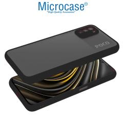 Microcase Xiaomi Poco M3 London Serisi Sert Kılıf - Buzlu Siyah