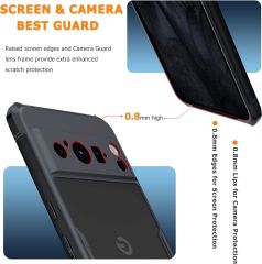Microcase Google Pixel 8 Pro  ile uyumlu Airbag Serisi Darbeye Dayanıklı Köşe Korumalı Tpu Kılıf - AL3370