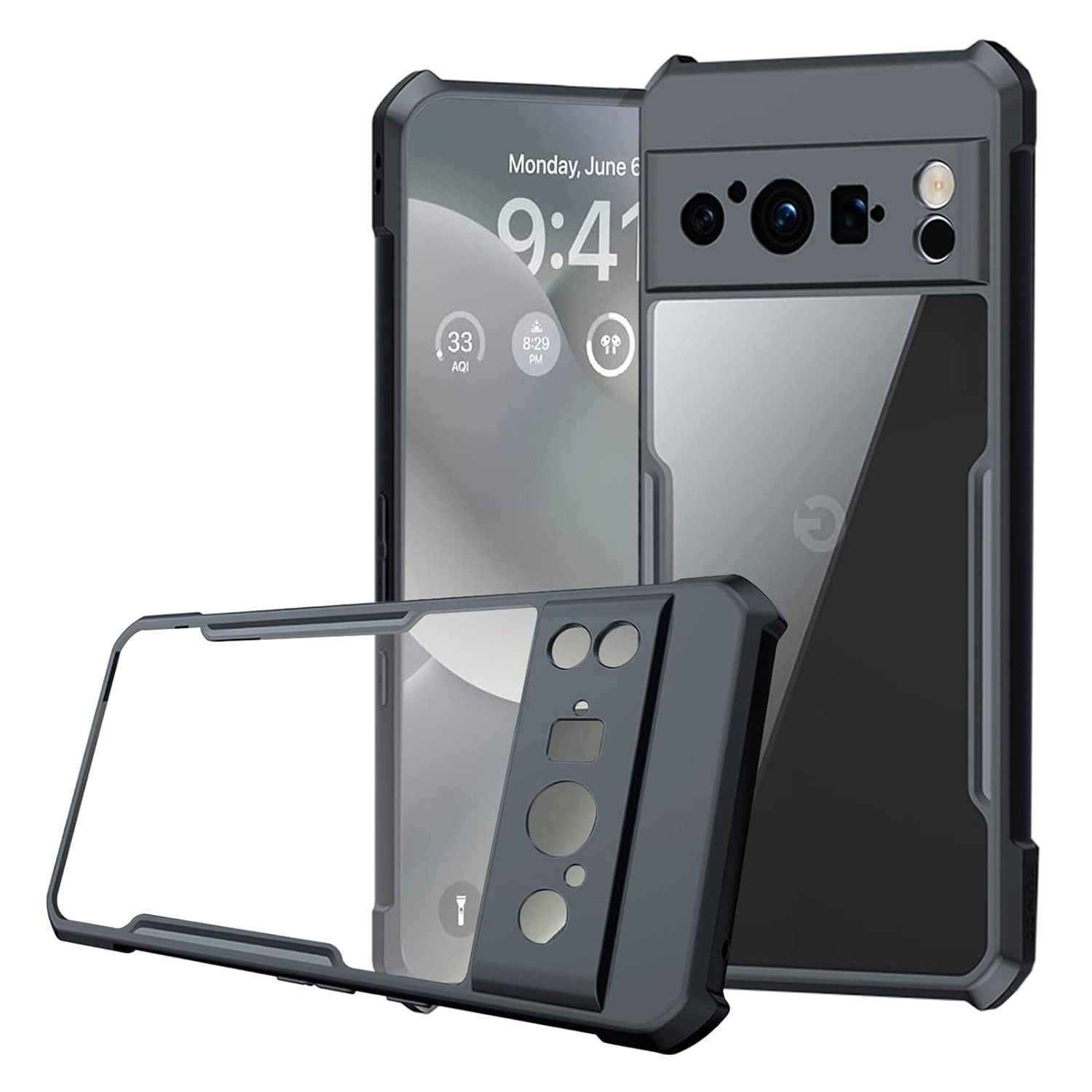Microcase Google Pixel 8 Pro  ile uyumlu Airbag Serisi Darbeye Dayanıklı Köşe Korumalı Tpu Kılıf - AL3370