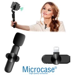 Microcase iPhone Lightning Profesyonel Wireless Kablosuz Yaka Mikrofonu Lavalier - AL2880