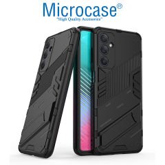 Microcase Samsung Galaxy M14 Matrix Serisi Armor Standlı Perfect Koruma Kılıf - Siyah AL3416