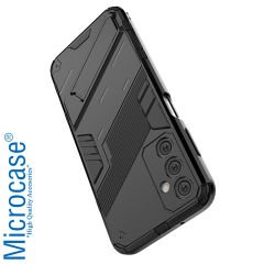 Microcase Samsung Galaxy M14 Matrix Serisi Armor Standlı Perfect Koruma Kılıf - Siyah AL3416