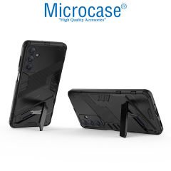 Microcase Samsung Galaxy M14 Matrix Serisi Armor Standlı Perfect Koruma Kılıf - Siyah AL3416
