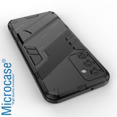 Microcase Samsung Galaxy M14 Matrix Serisi Armor Standlı Perfect Koruma Kılıf - Siyah AL3416