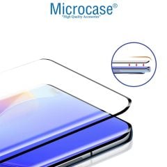 Microcase Xiaomi 12 Lite Tam Kaplayan Tempered Cam - Siyah